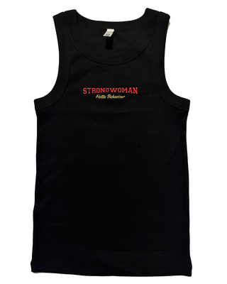 VARSITY LONG TANK TOP BLACK