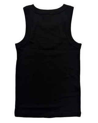 VARSITY LONG TANK TOP BLACK