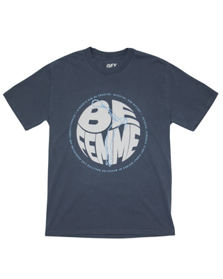 BE FEMME OVERSIZED TEE INDIGO