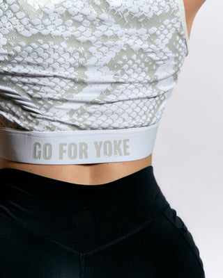 GRIPLITE MOCK NECK SPORTS BRA SNAKESKIN